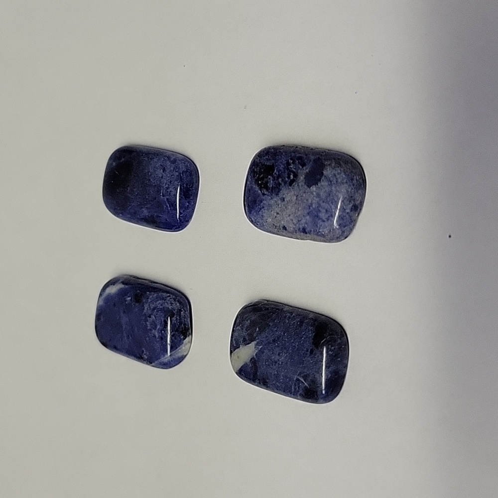 4 rectangle sodalite cabochons